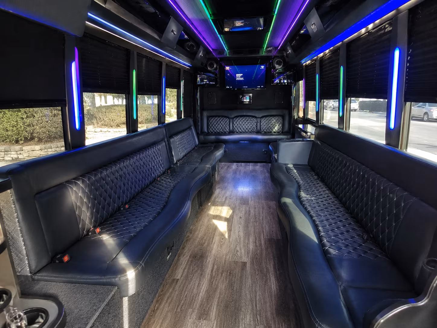 fremont 15 passenger party bus interior