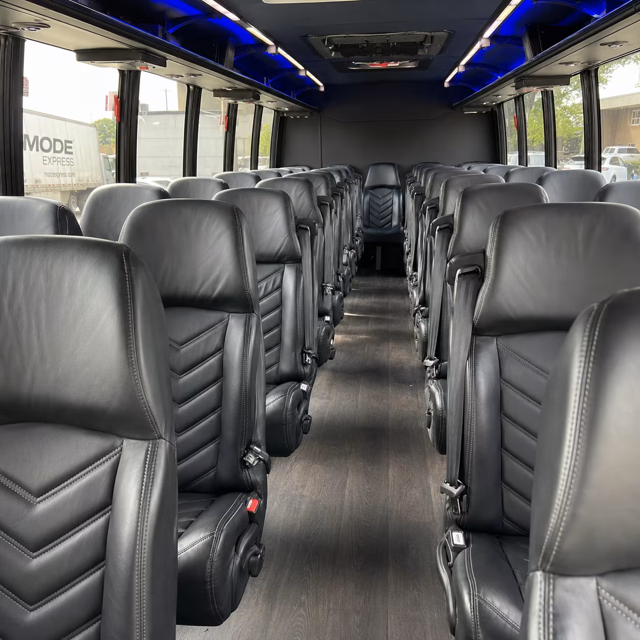 fremont 25 passenger minibus interior