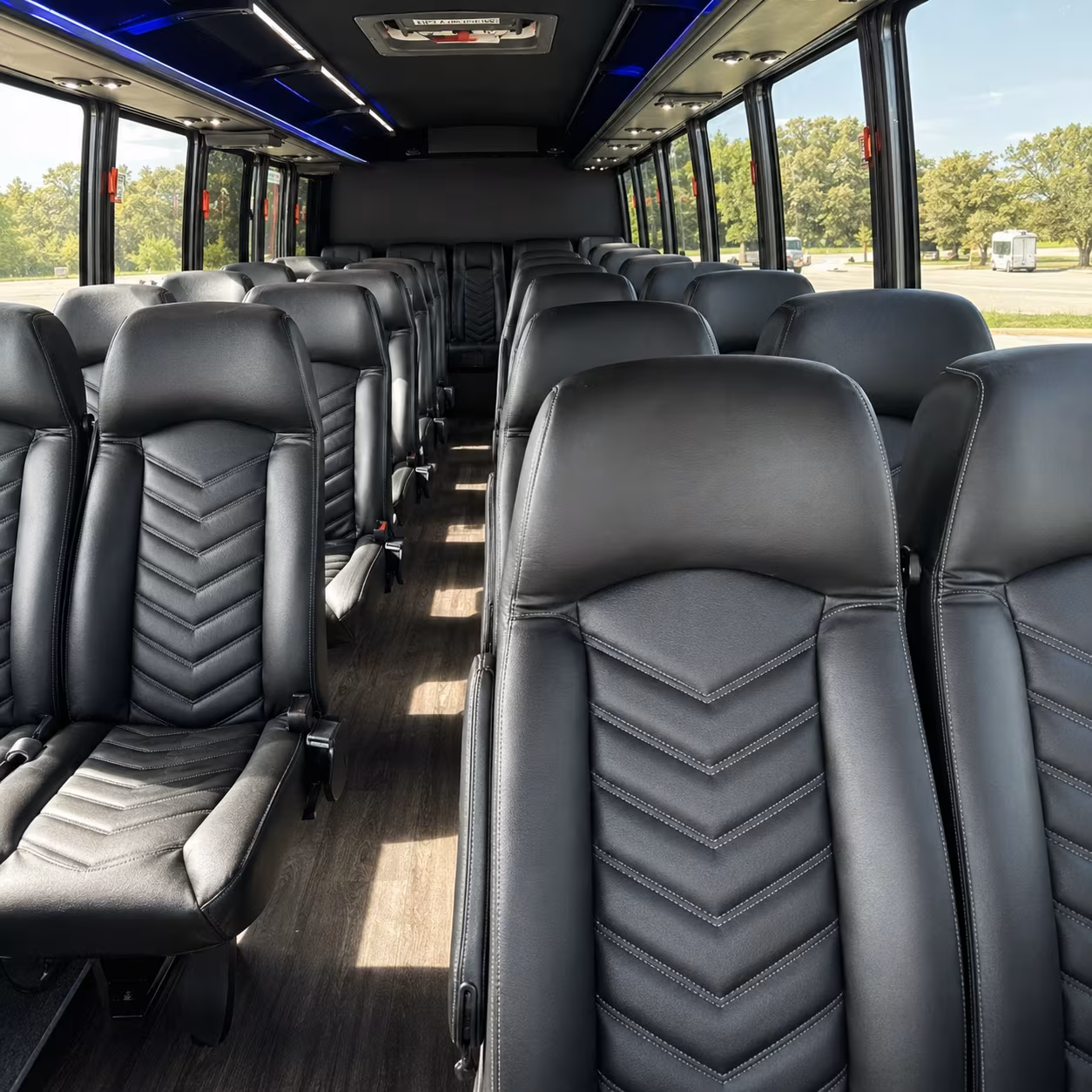 fremont 28 passenger minibus interior