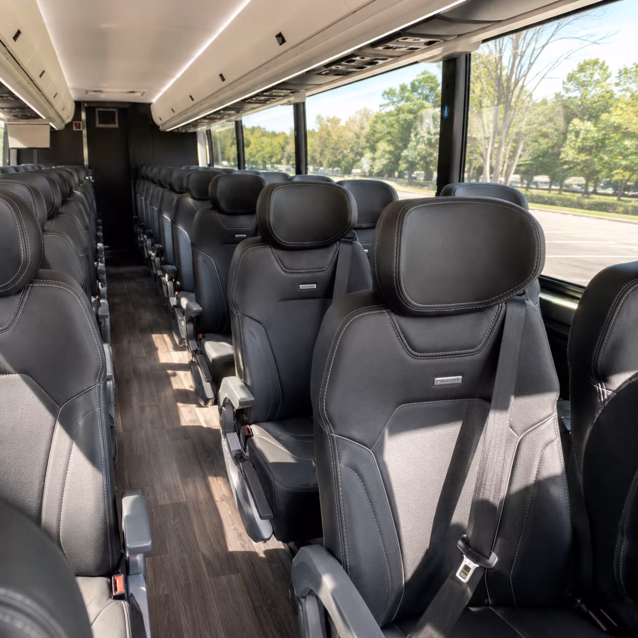 fremont 56 passenger charter bus interior