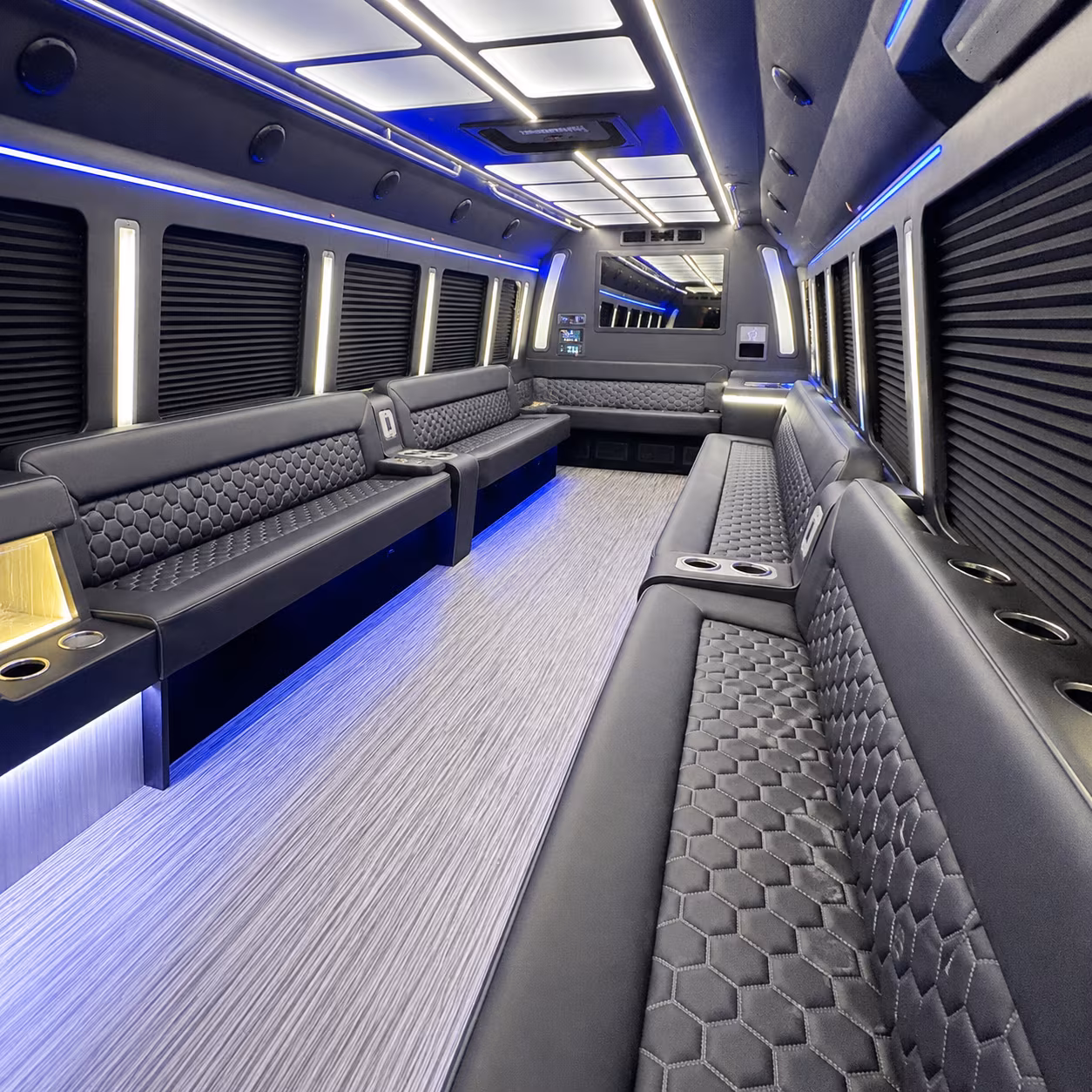 fremont party bus rental interior